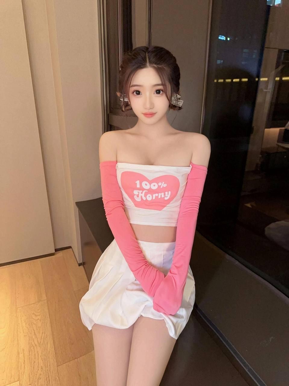 吖个妹子真得是水当当的好乖咯